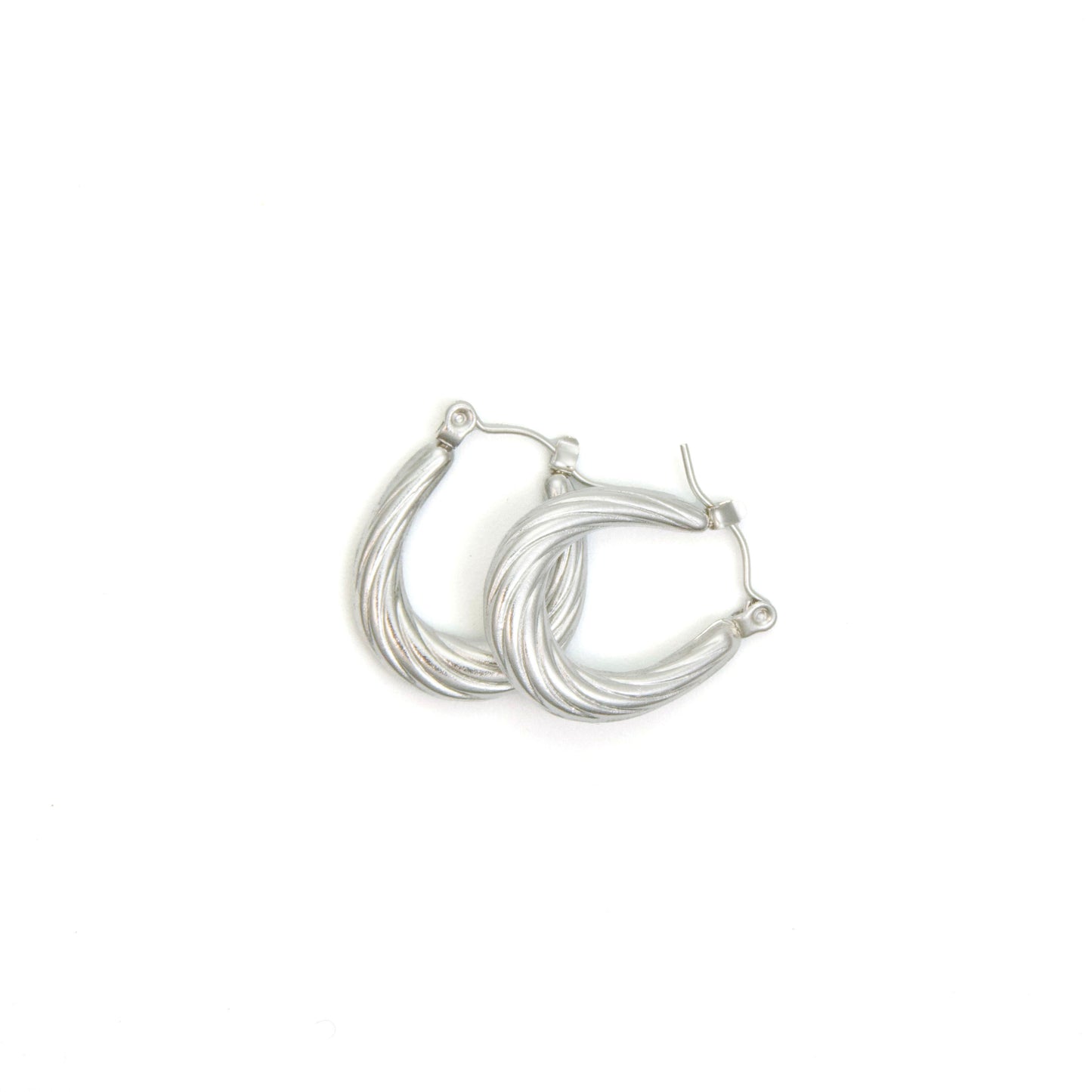 Small oval twisted hoops