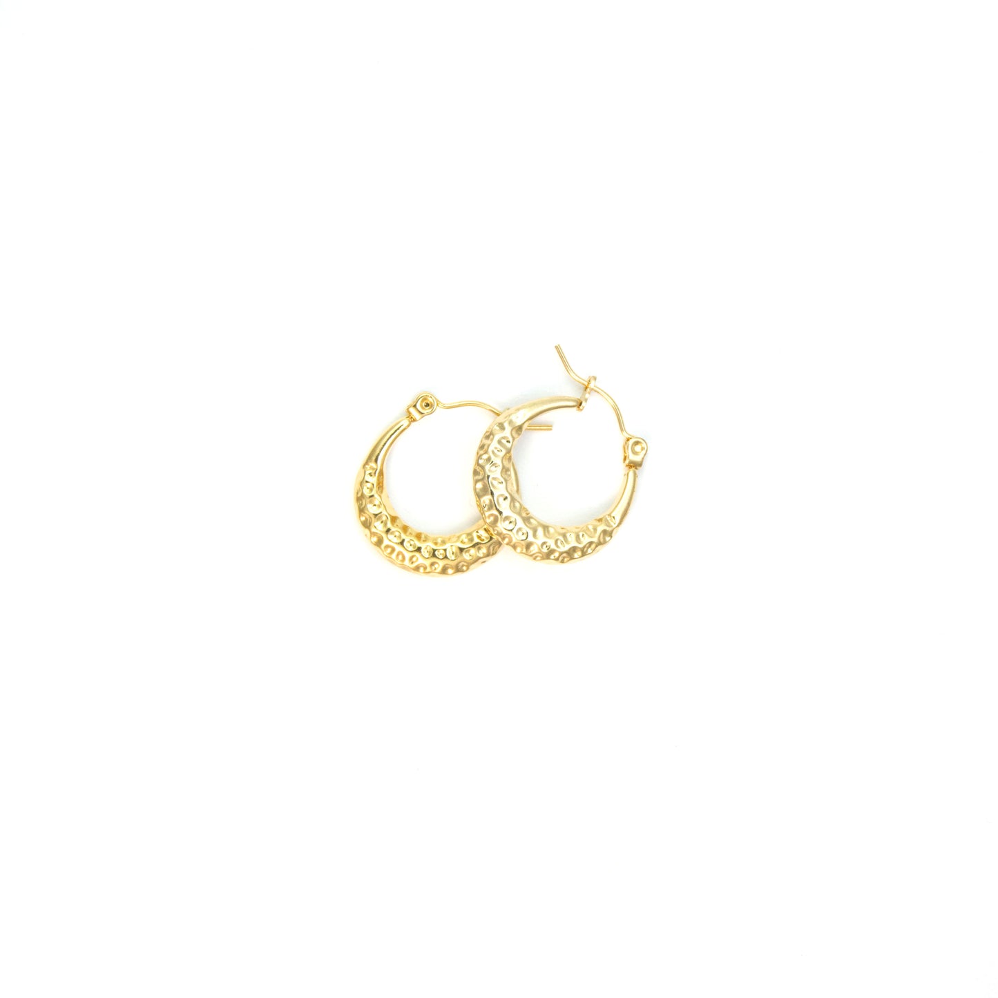 Small hammered round hoops