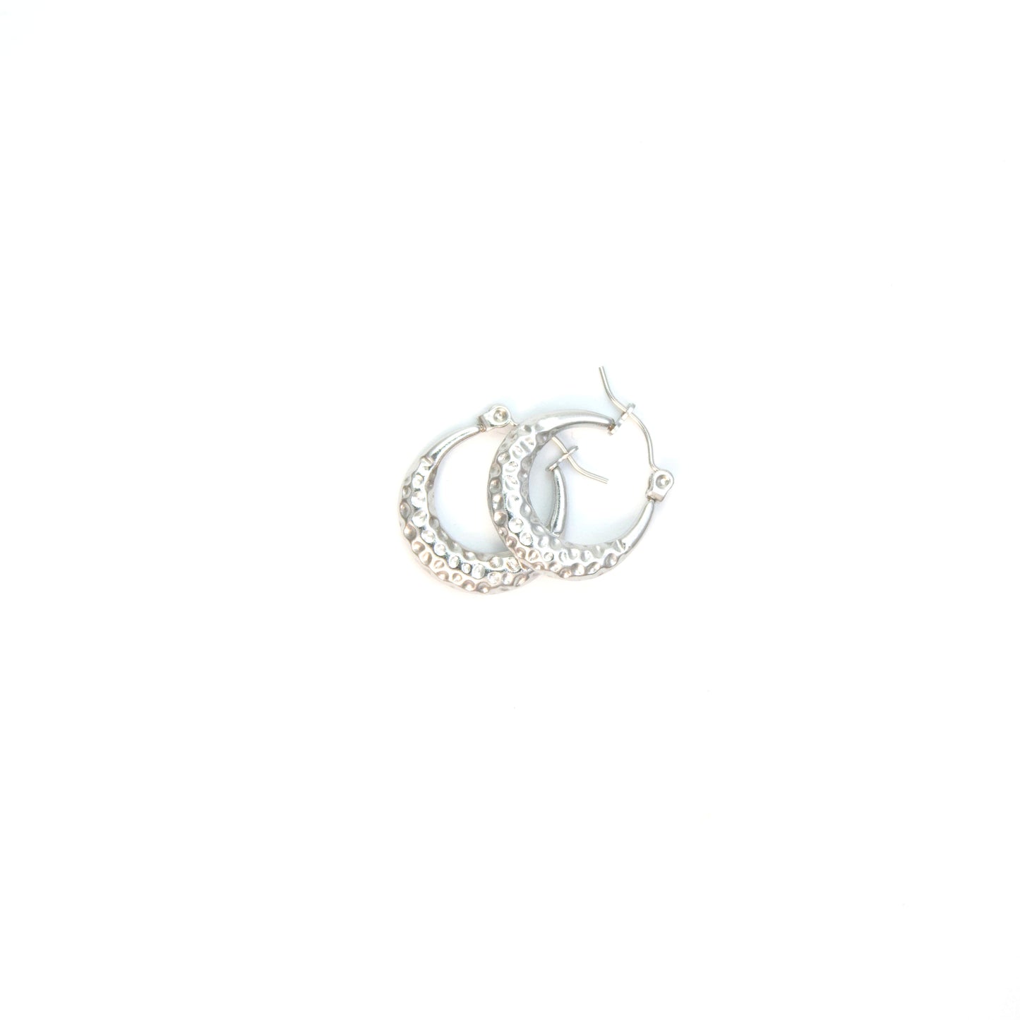 Small hammered round hoops