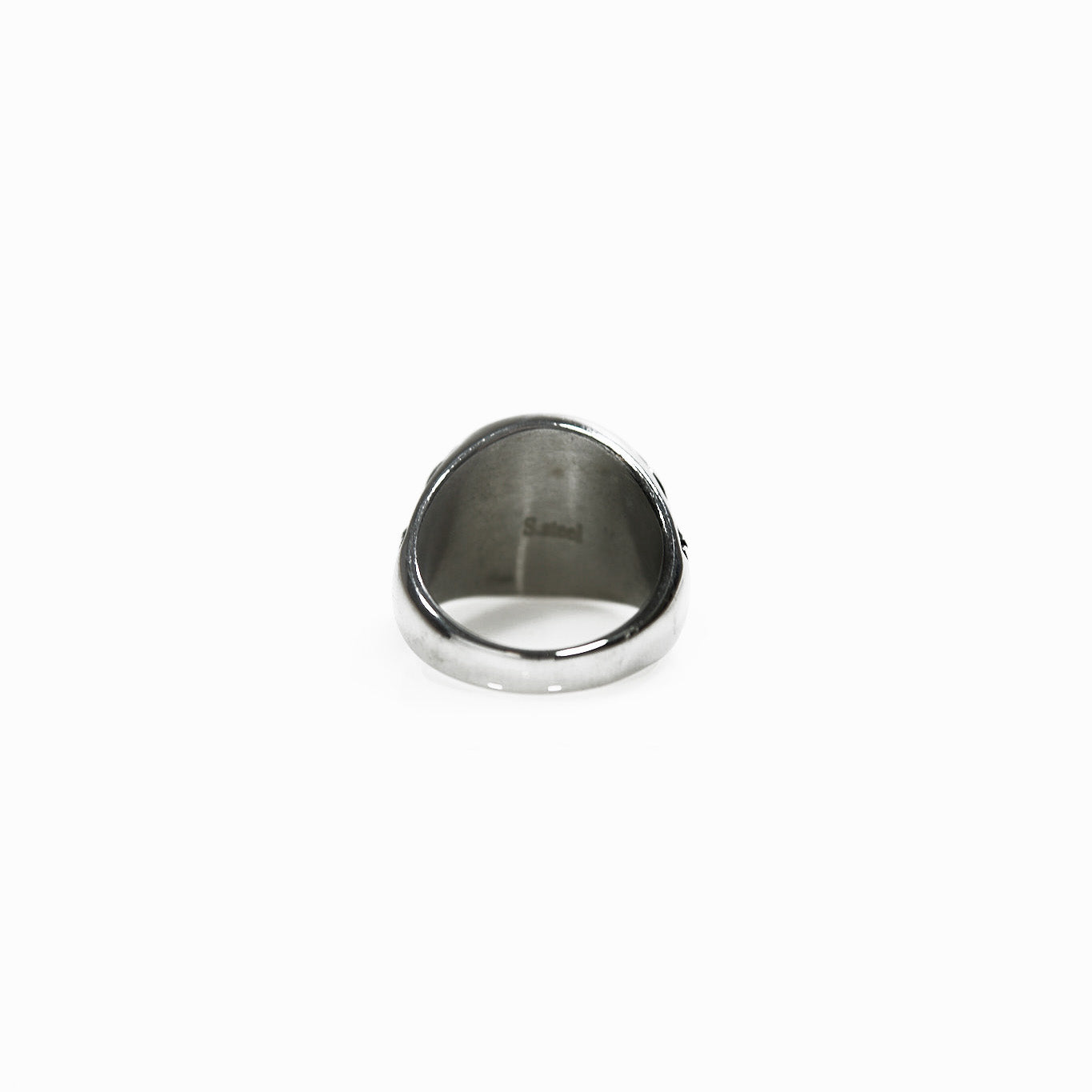 Silver nordic compass ring
