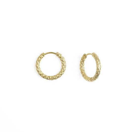 Forged hoop earrings