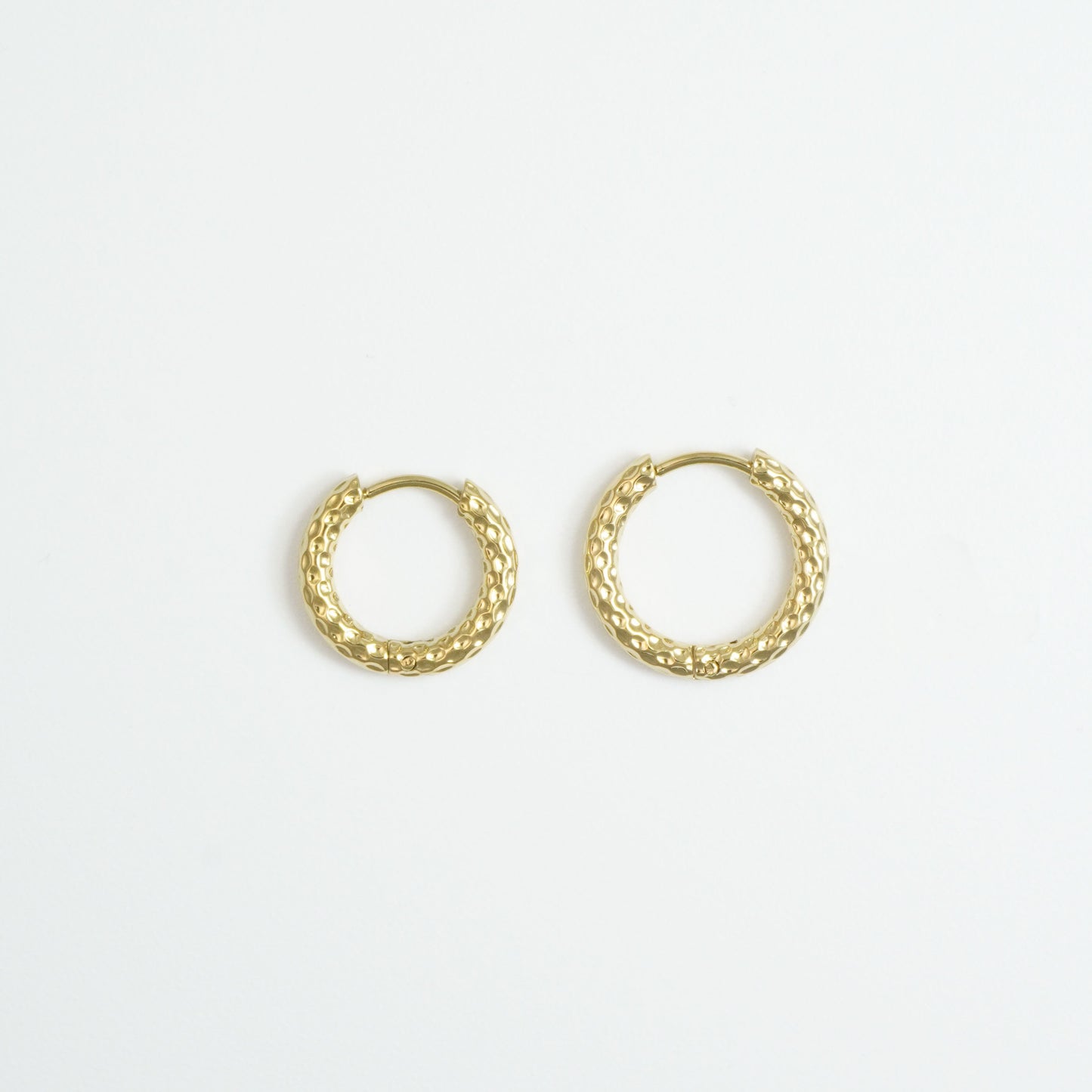 Forged hoop earrings