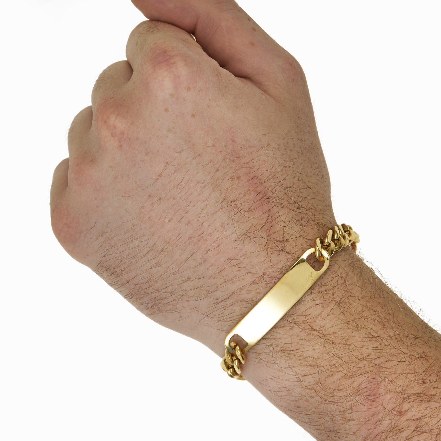 Unisex cuban chain with tag bracelet