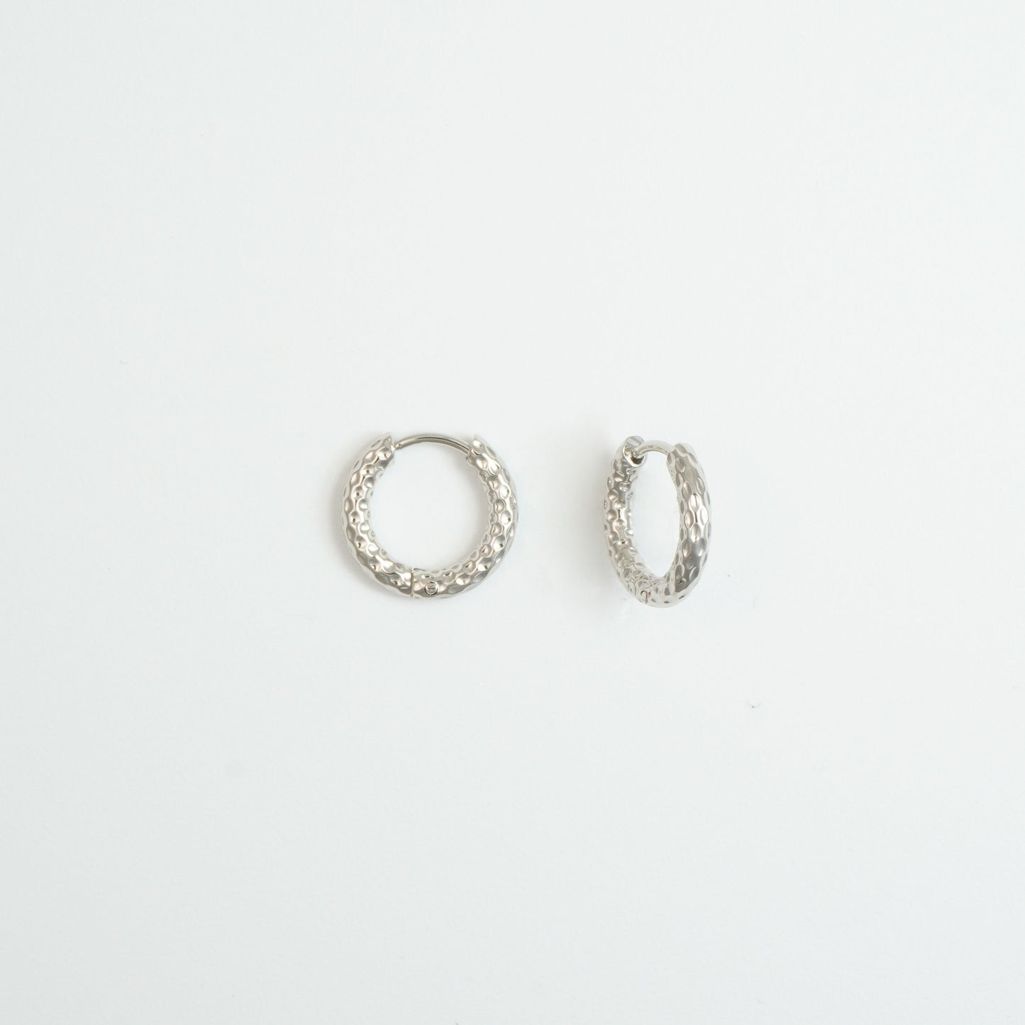 Forged hoop earrings