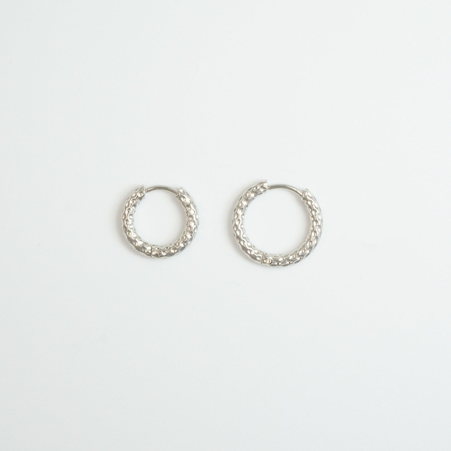 Forged hoop earrings