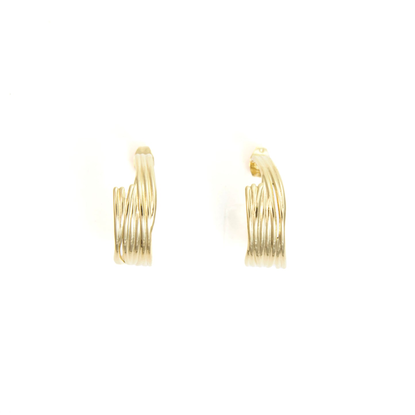 Small wave hoop earrings