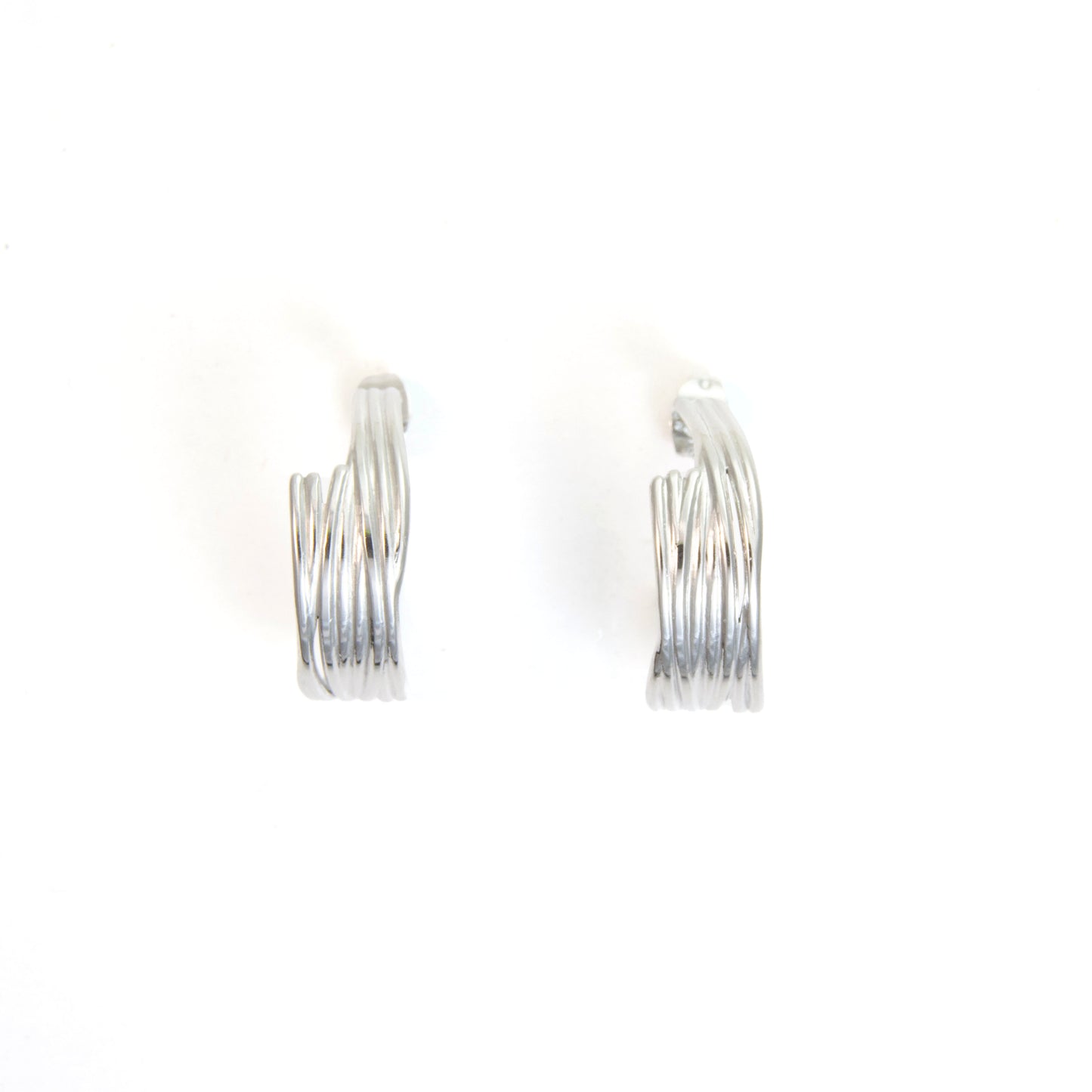 Small wave hoop earrings