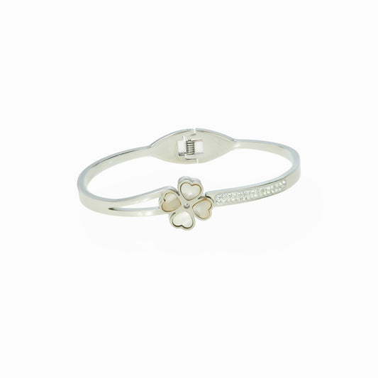 Clover cuff with strass