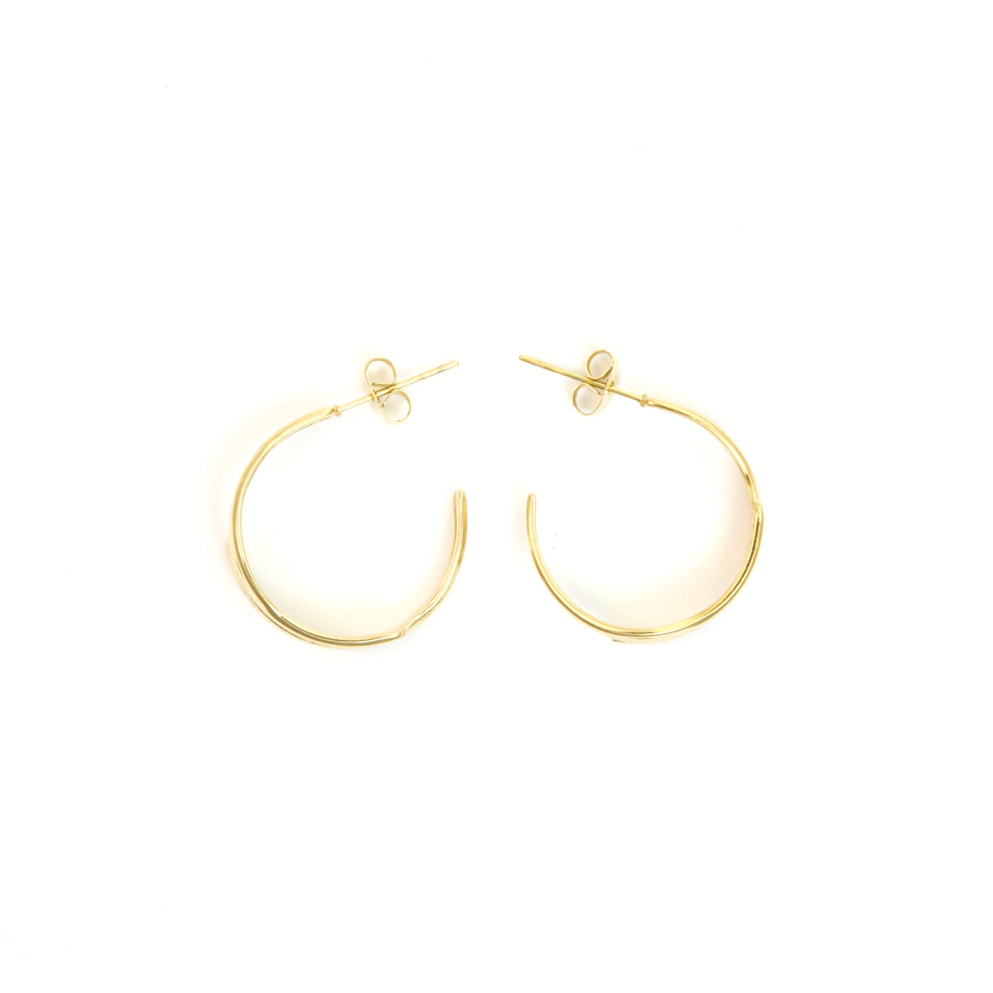 Small wave hoop earrings