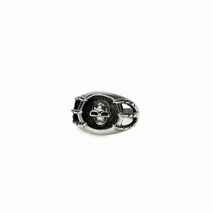 Silver skull ring