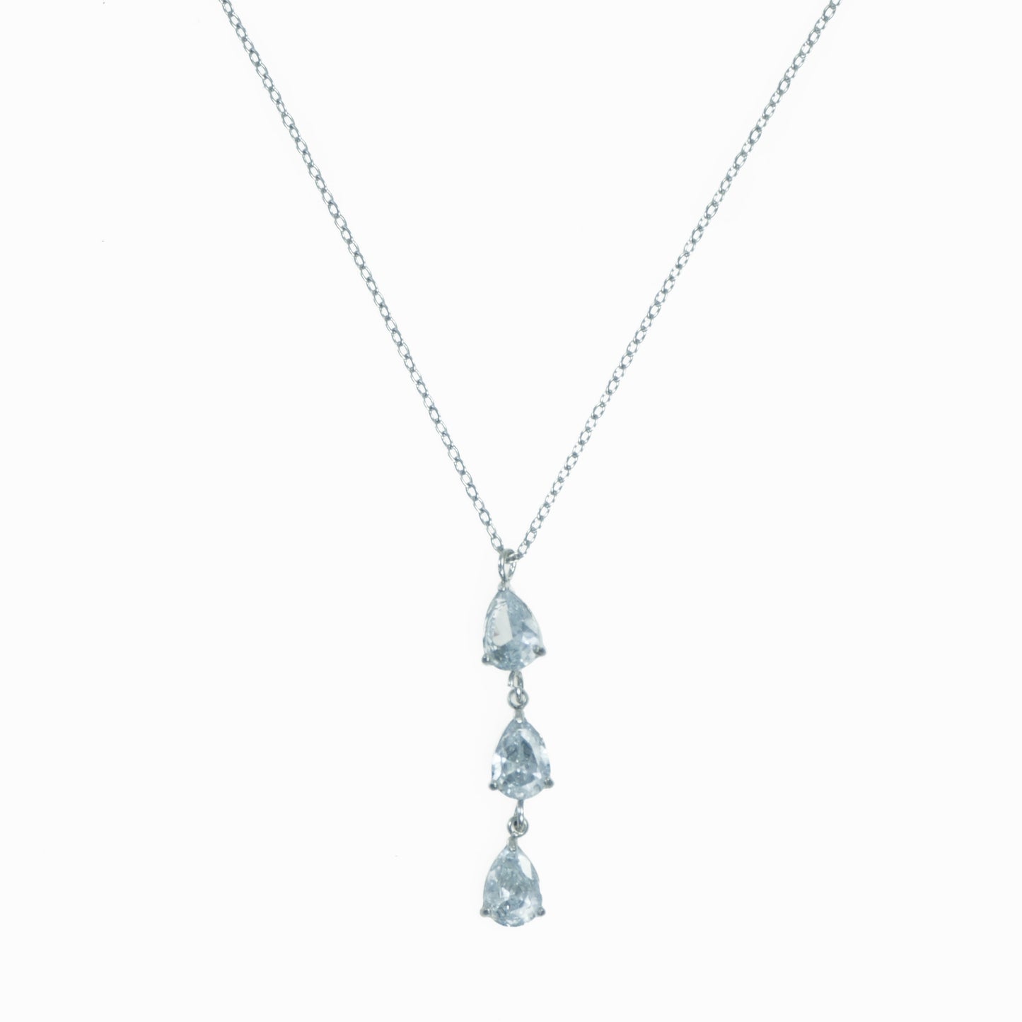 Triple droplet necklace