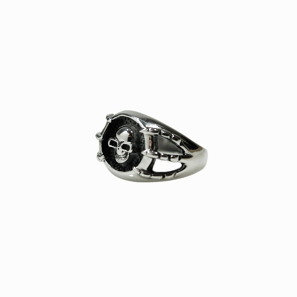 Silver skull ring