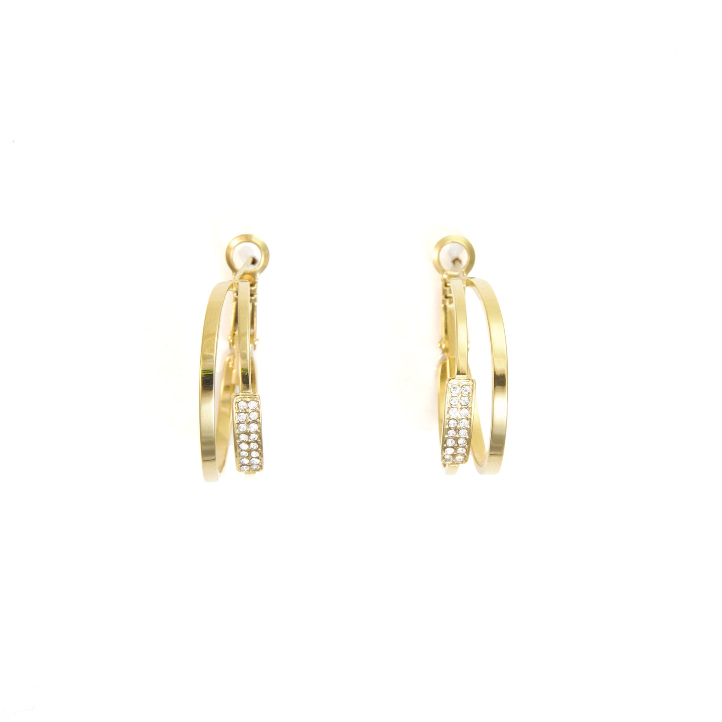 Double Rhinestone Hoops