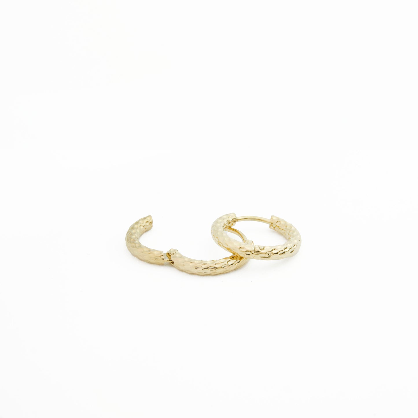 Forged hoop earrings