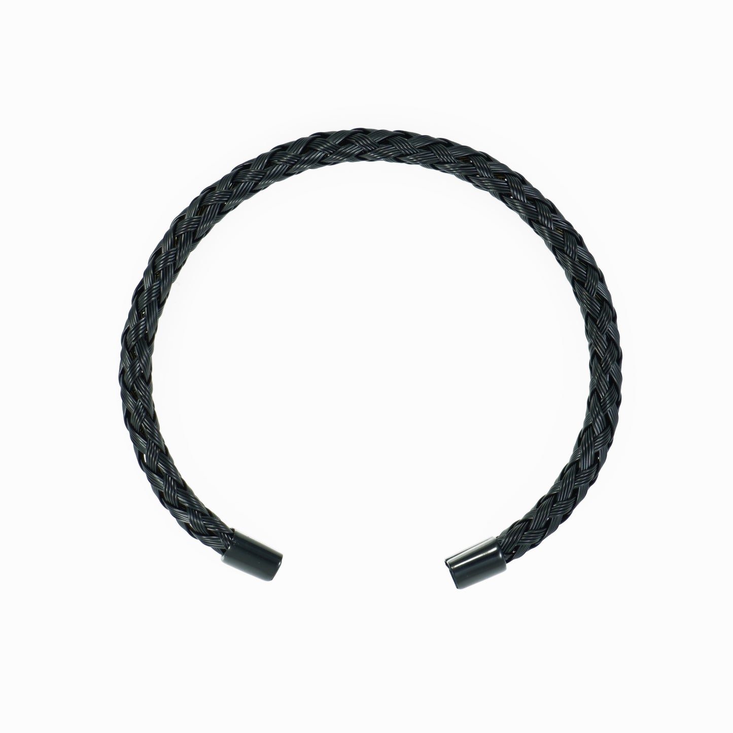 Black braided steel cuff