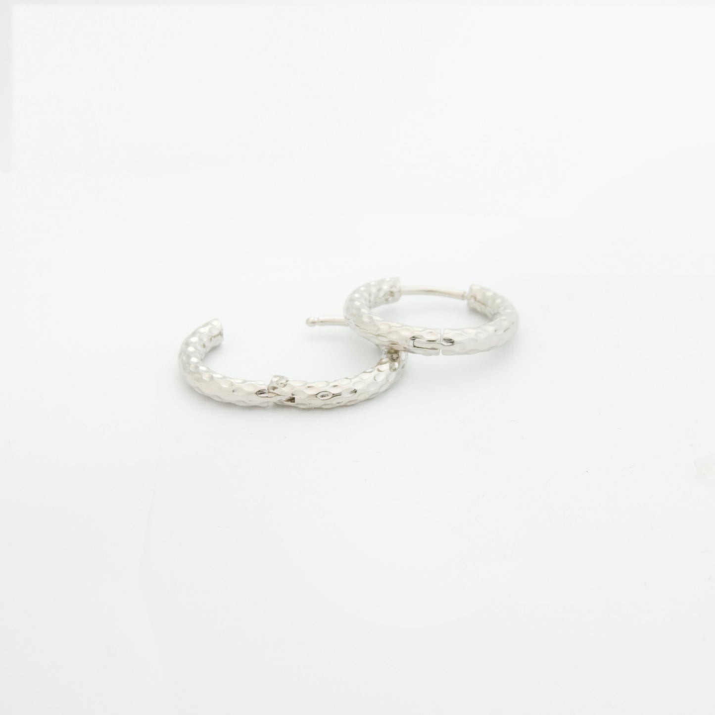 Forged hoop earrings
