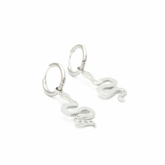 Snake earrings with strass