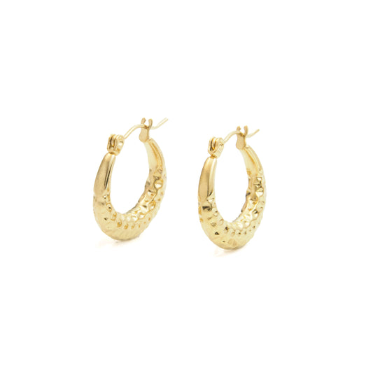 Small hammered round hoops