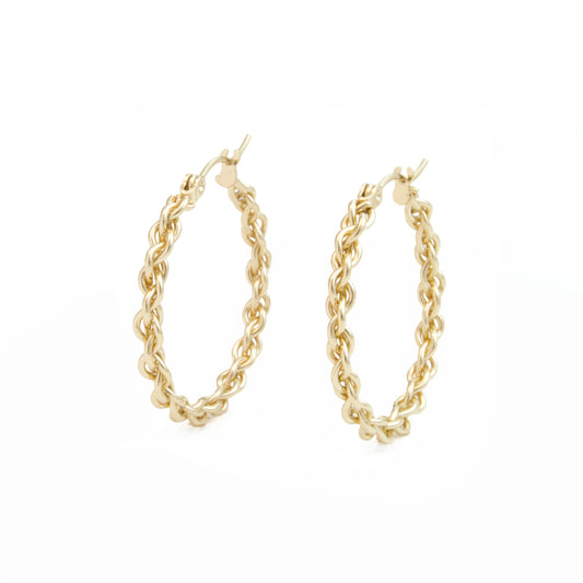 Chain hoop earrings