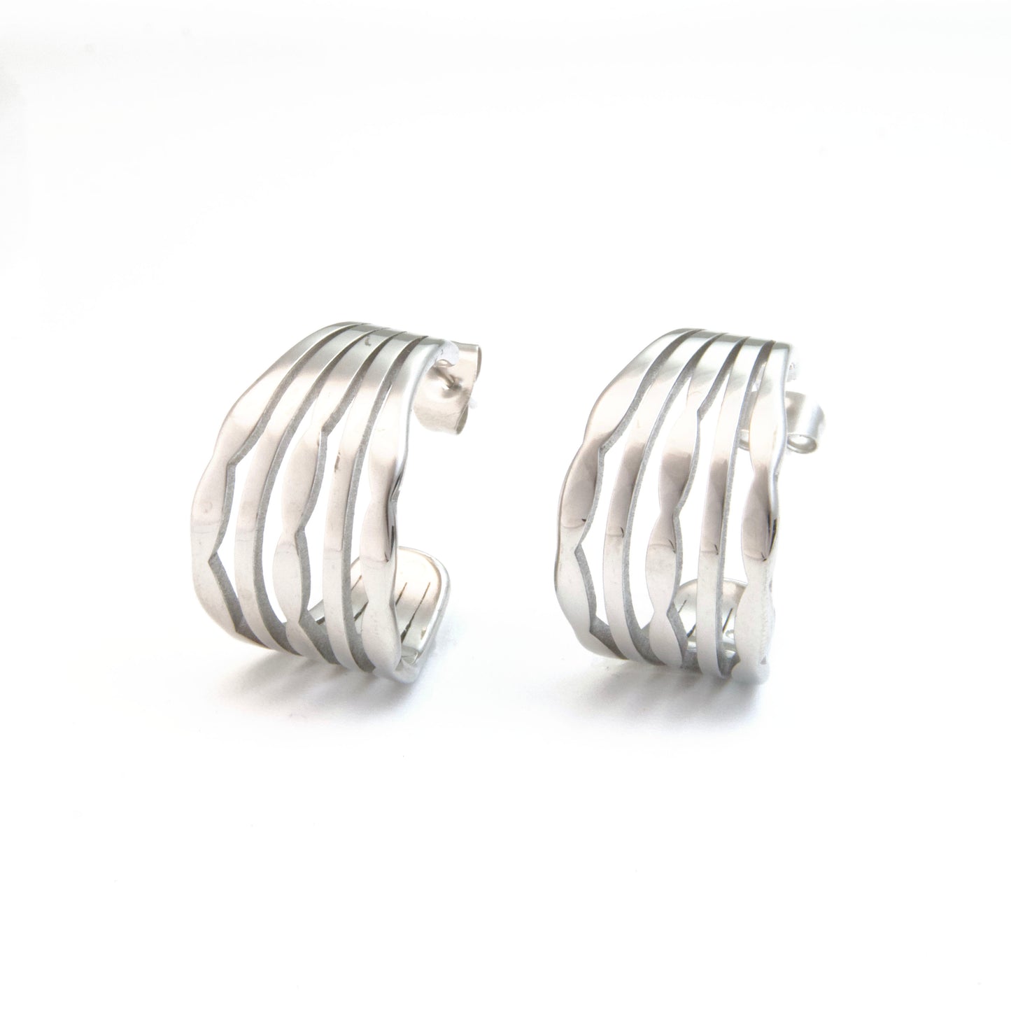 Bulky stripe hoops