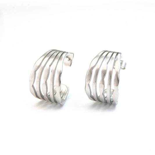 Bulky stripe hoops