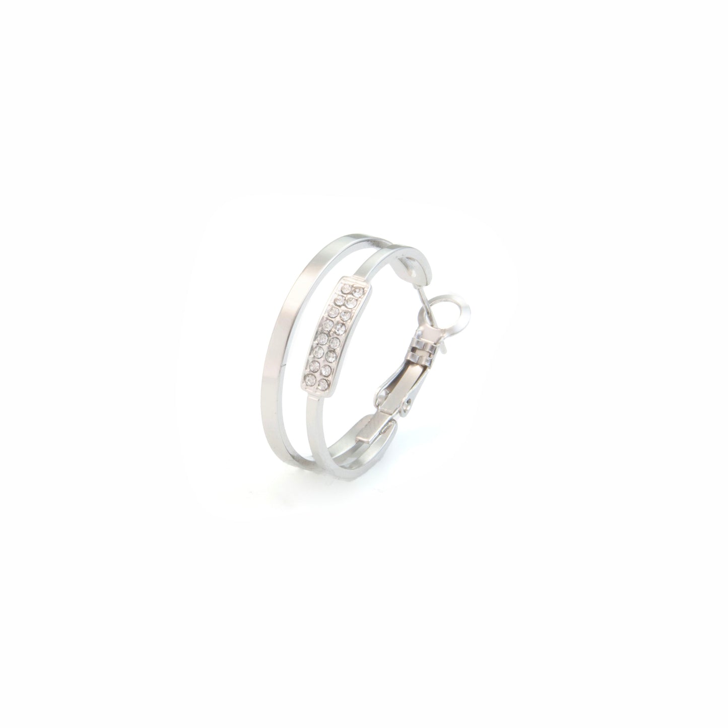 Double Rhinestone Hoops