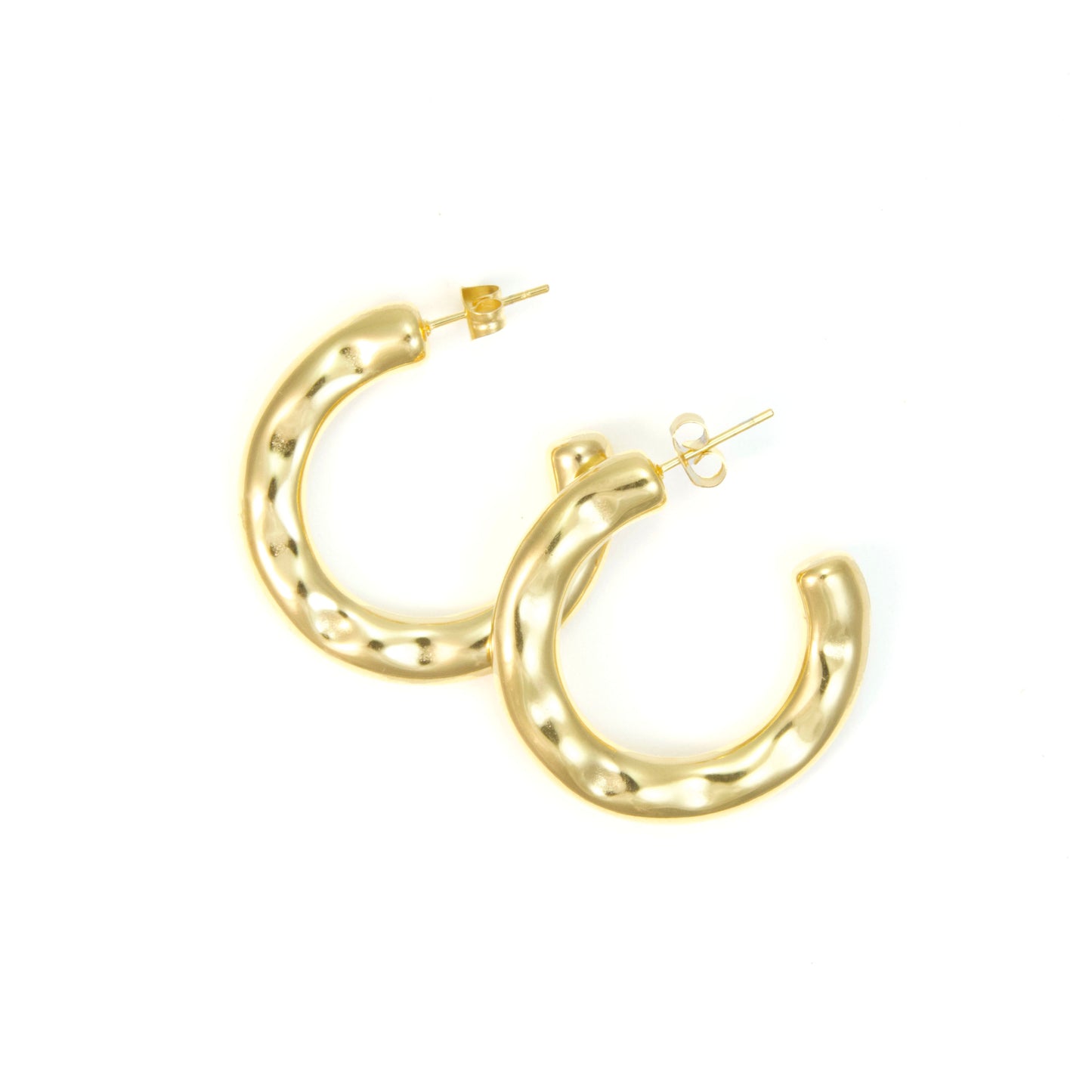 Large hammered hoops