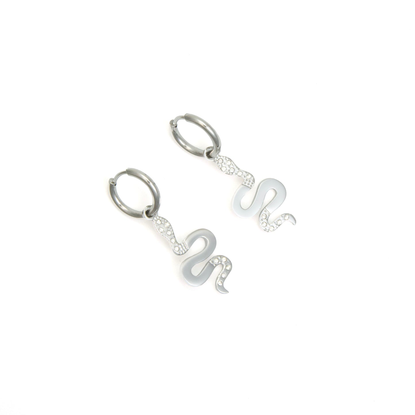 Snake earrings with strass