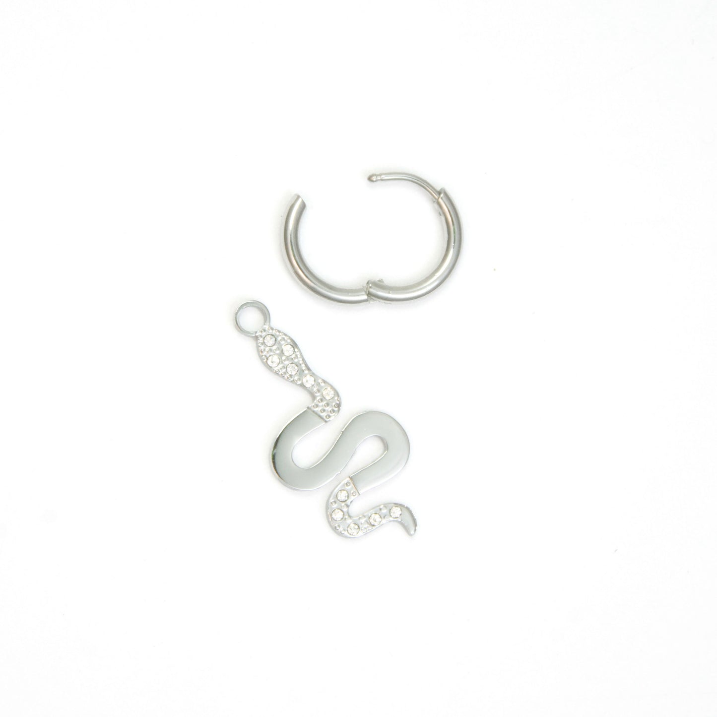 Snake earrings with strass