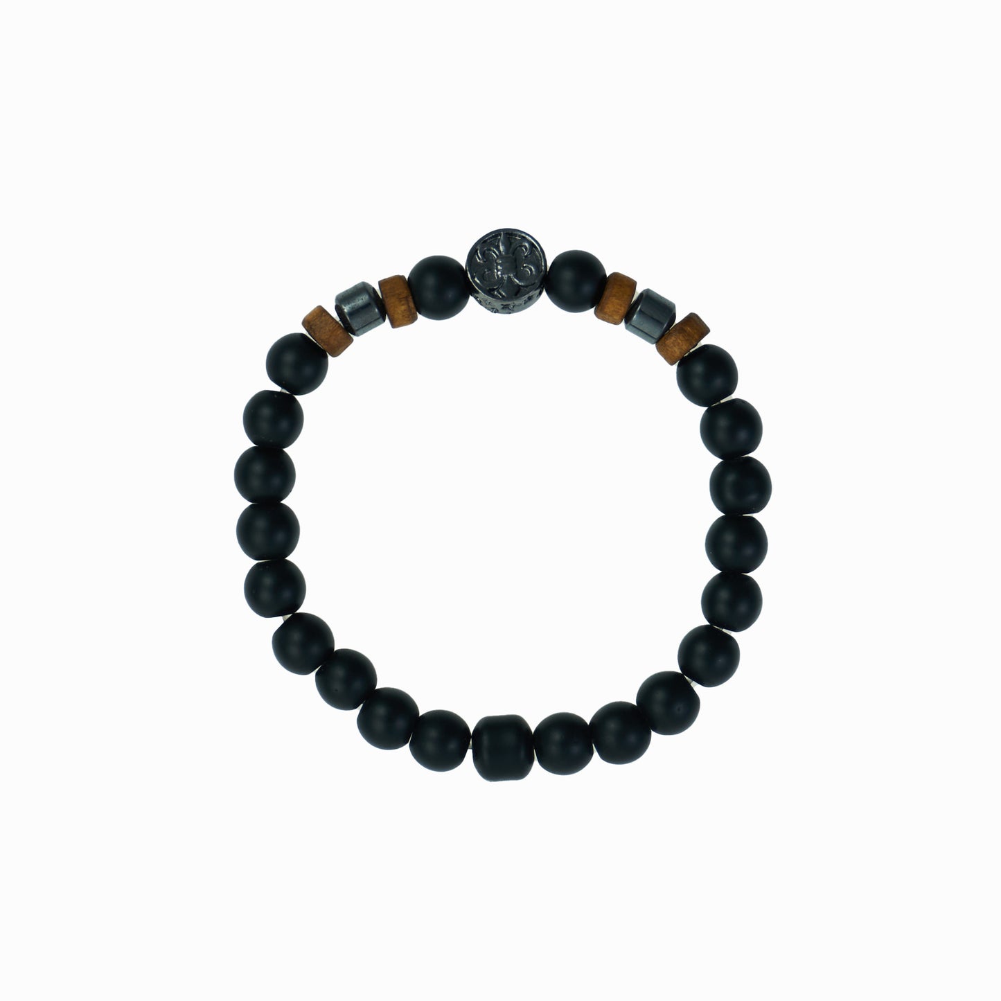 Elastic matte bead bracelet