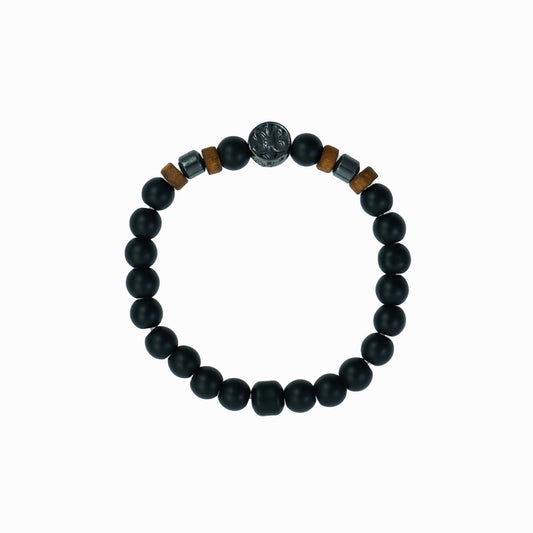 Elastic matte bead bracelet