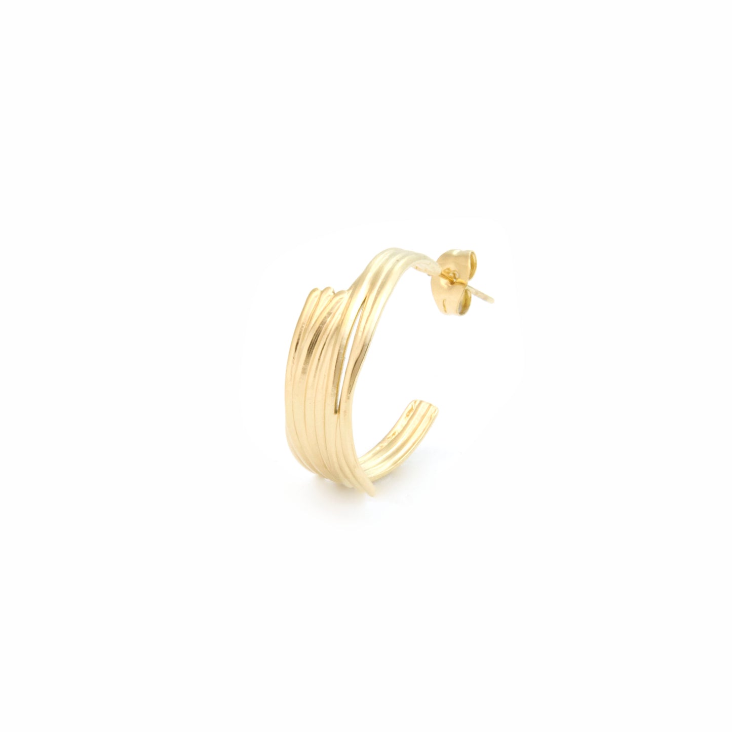 Small wave hoop earrings