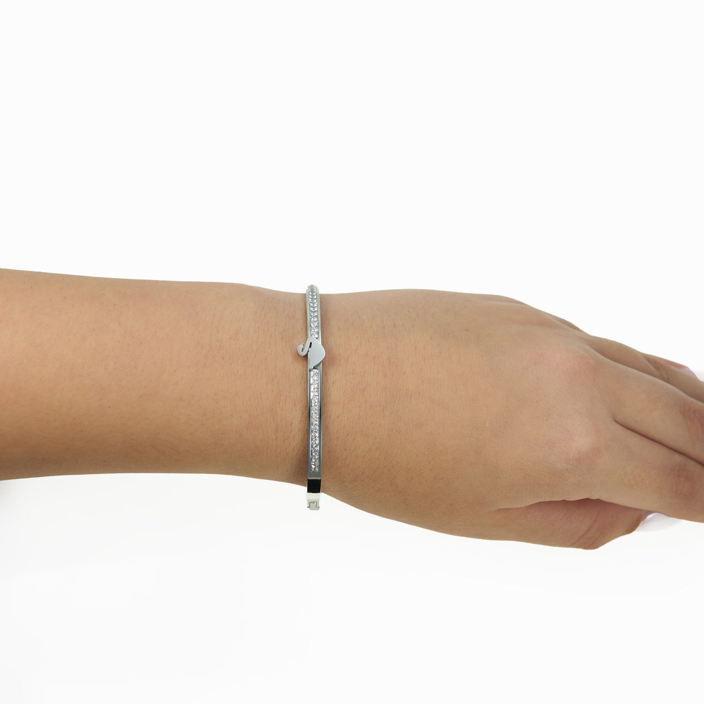 Swan cuff with strass