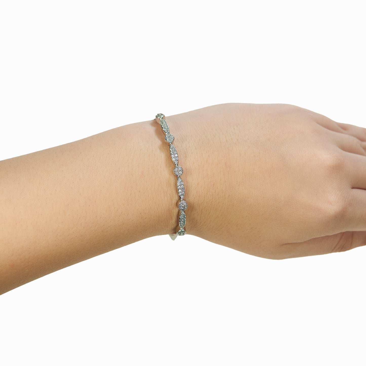 Cuff with rhinestones