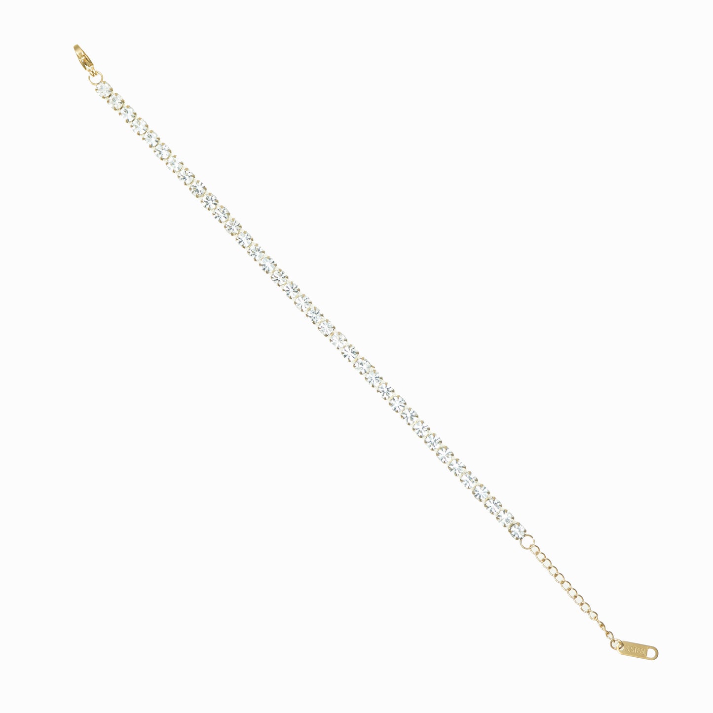 Wide rhinestone bracelet