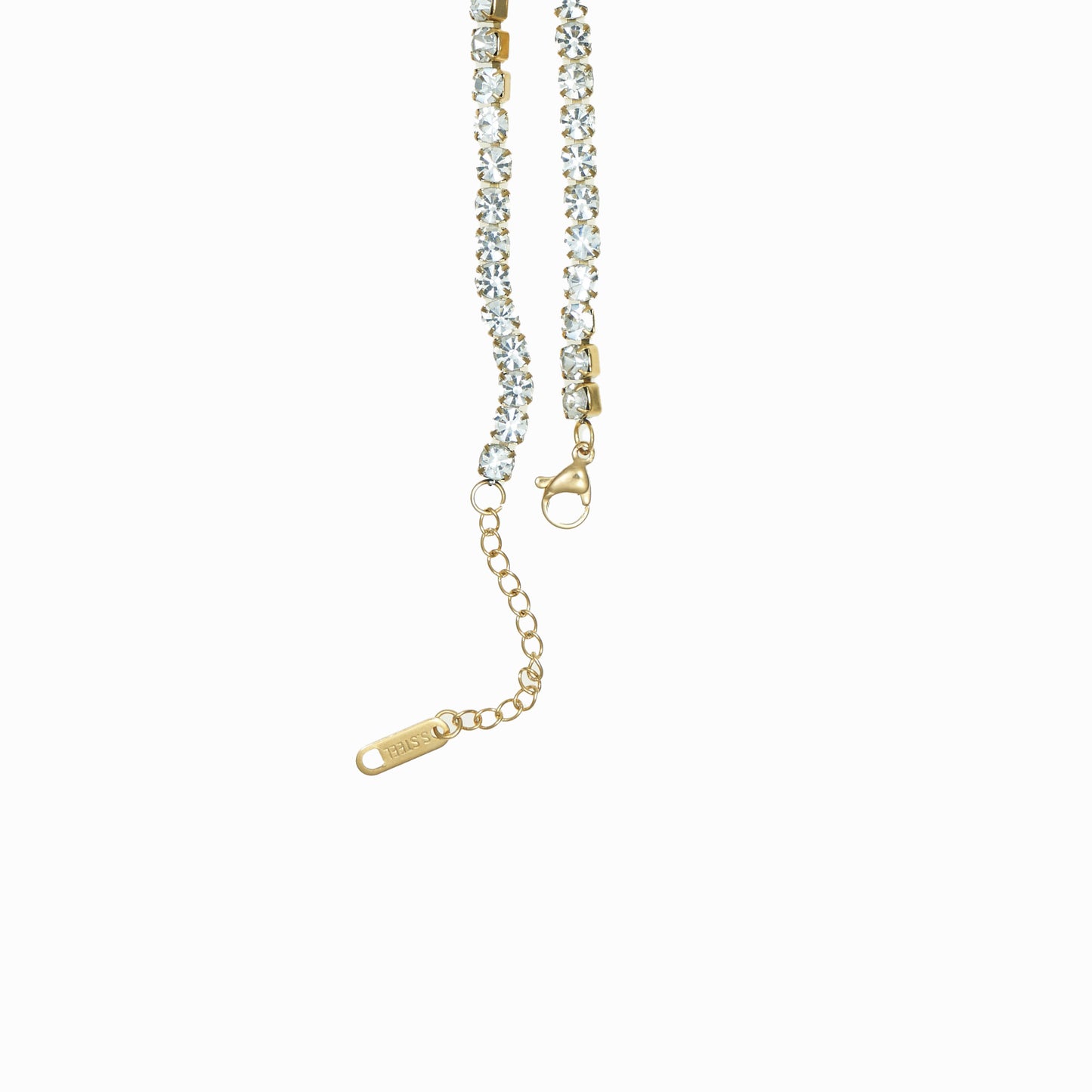Wide rhinestone bracelet