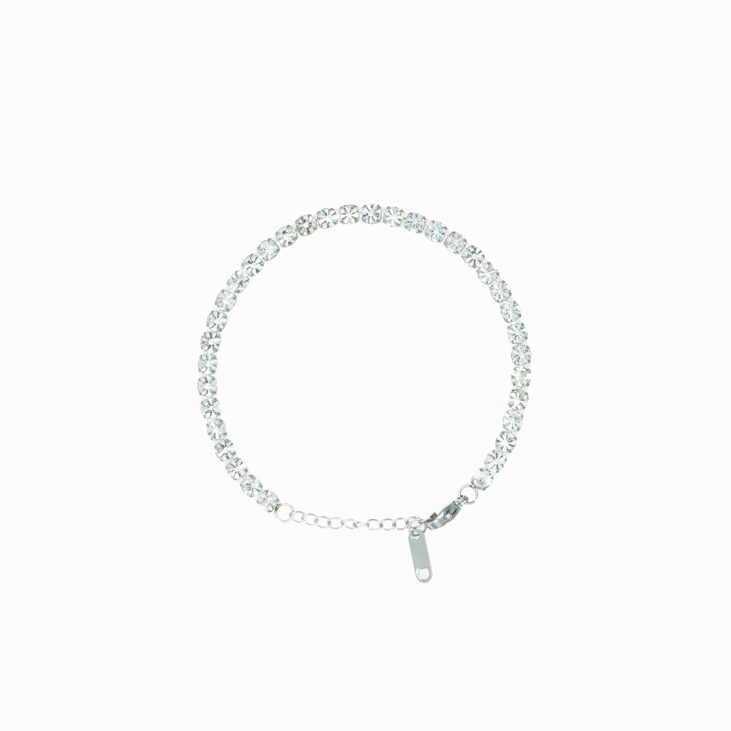 Wide rhinestone bracelet