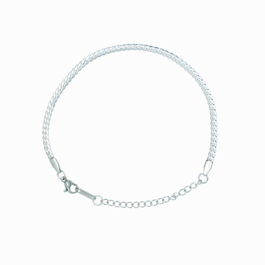 Flat cuban bracelet