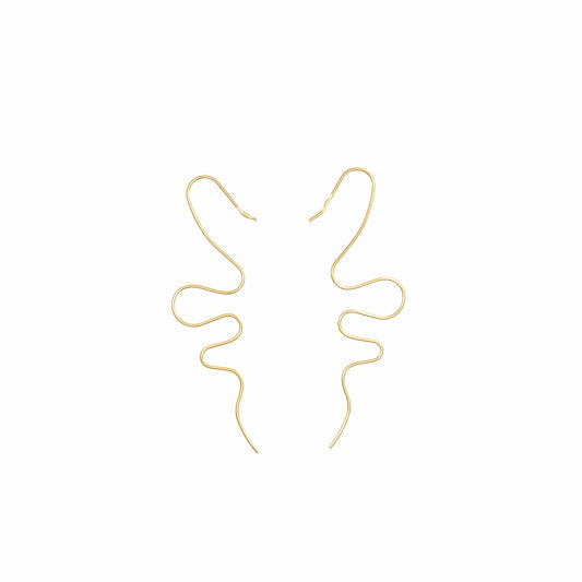 Wavy wire earrings