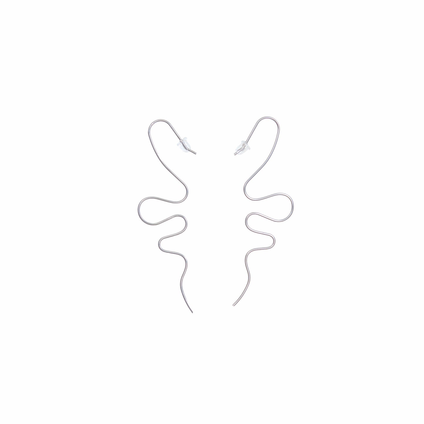 Wavy wire earrings