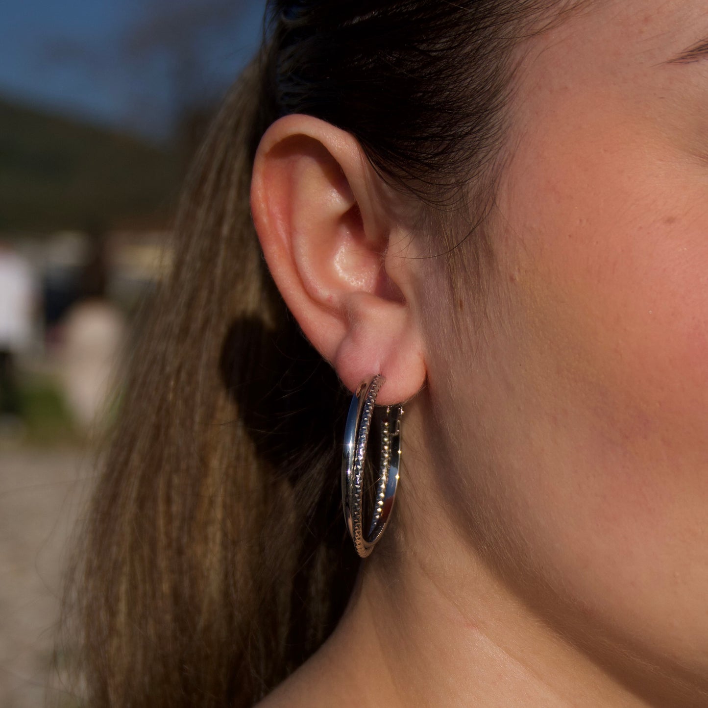 Large double hoop