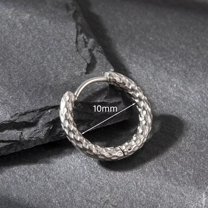 Forged hoop earrings