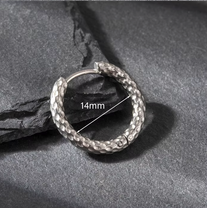 Forged hoop earrings