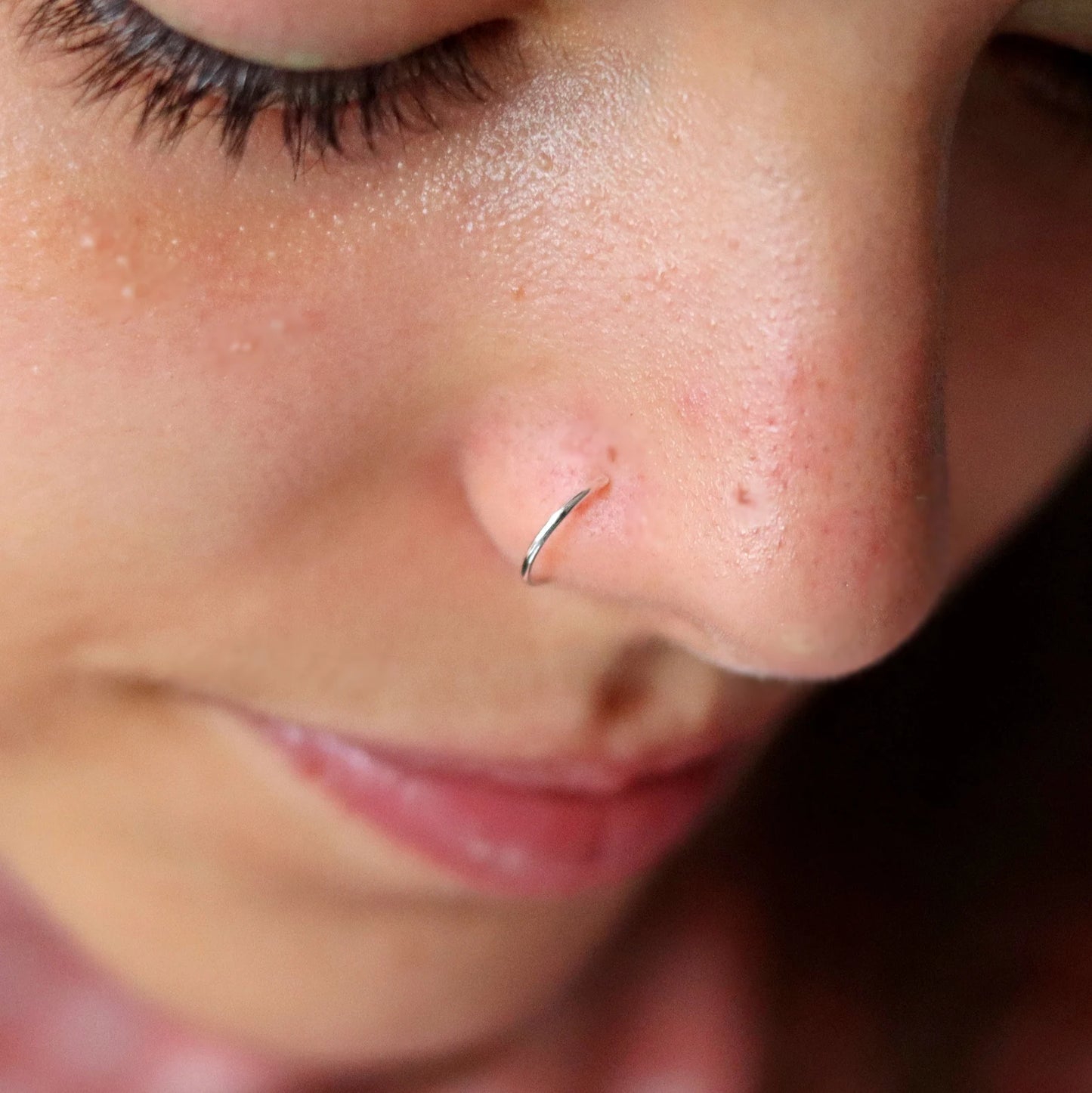 925 Silver plain nose ring