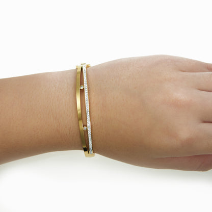 Cuff with rhinestones