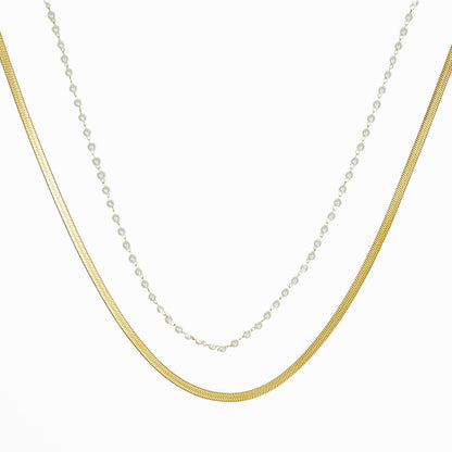 Snake chain with pearls