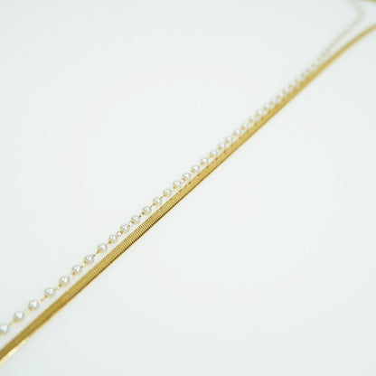 Snake chain with pearls