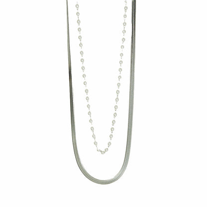 Snake chain with pearls