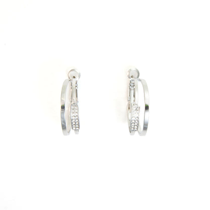 Double Rhinestone Hoops