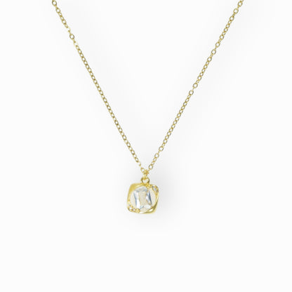 Square with rhinestone Necklace
